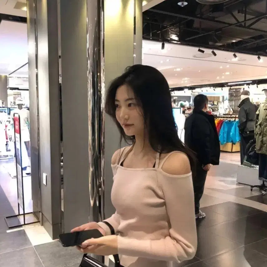 [BUNJANG] Zhenio Triple Strap Off-Shoulder Top / 새상품) 제니오 트리플 스트랩 오프숄더 미스티로즈 컬러 새상품 판매합니다