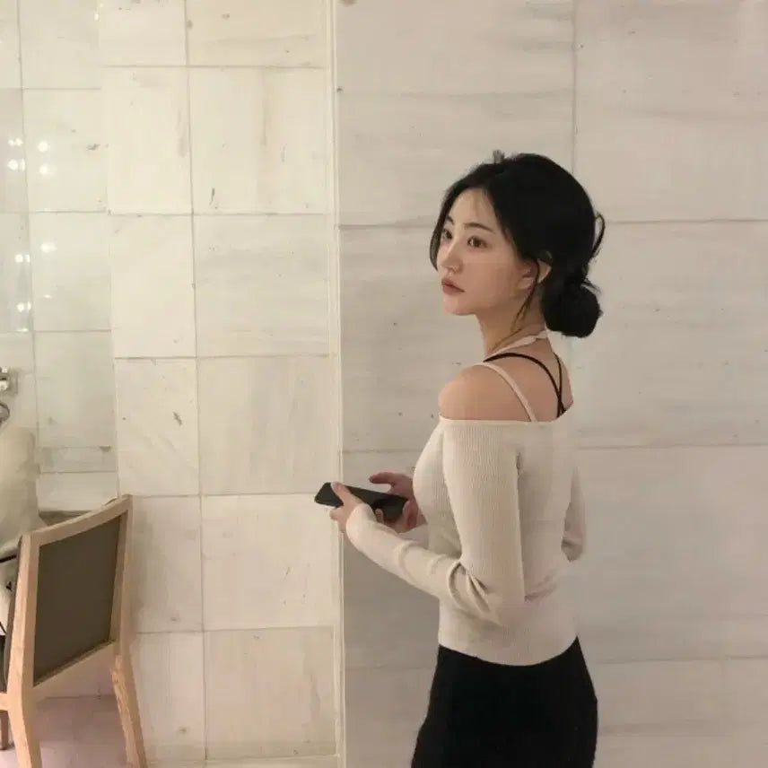 [BUNJANG] Zhenio Triple Strap Off-Shoulder Top / 새상품) 제니오 트리플 스트랩 오프숄더 미스티로즈 컬러 새상품 판매합니다