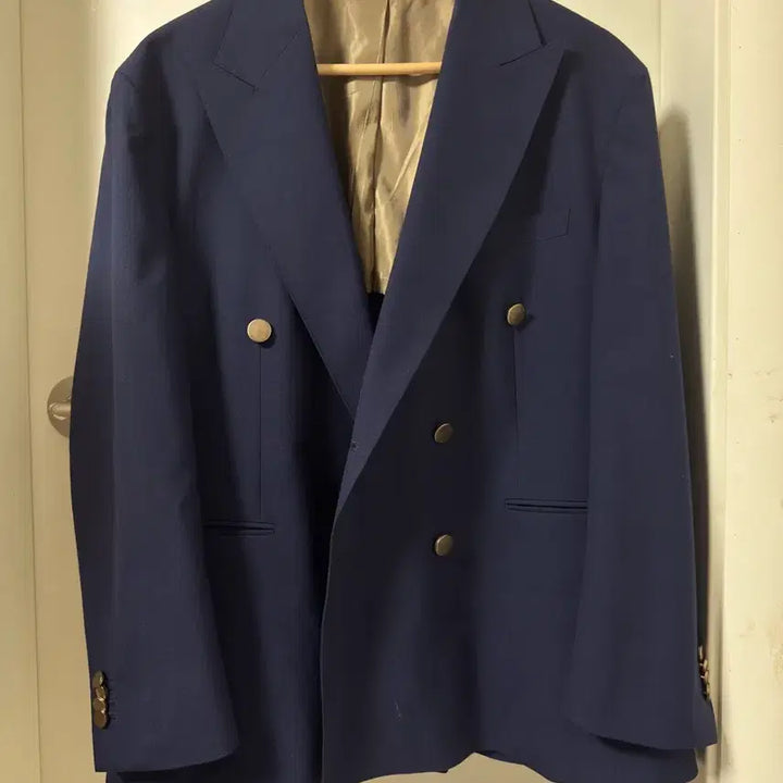 [SOLD OUT] 네이비 금장 더블 자켓(MTO)