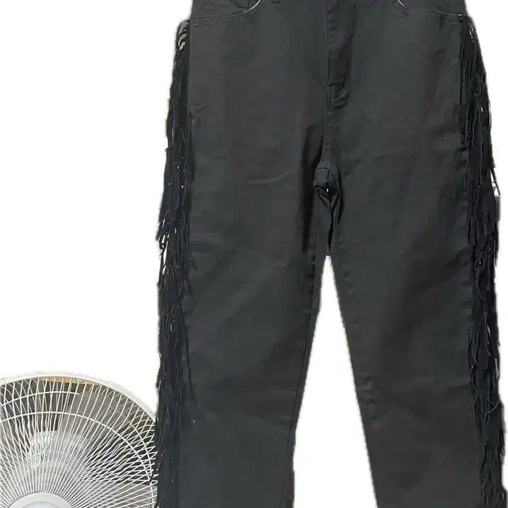 [BUNJANG] Jerry Black Fringe Pants / 제리 블랙 프린지 팬츠 새상품