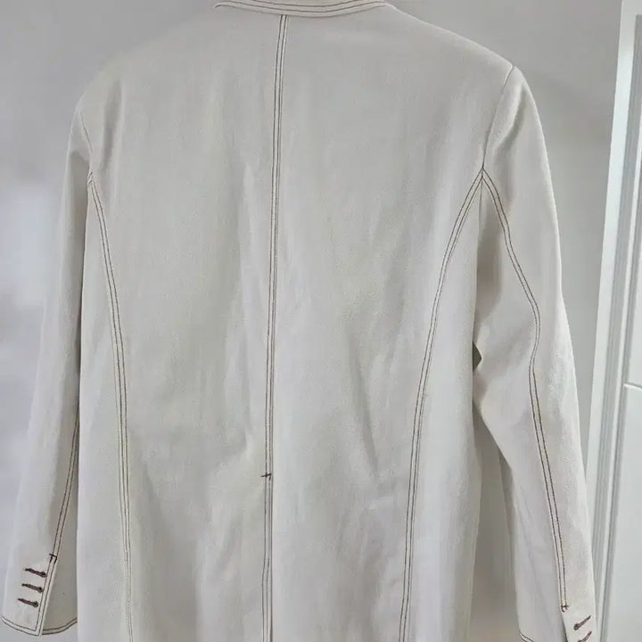 [BUNJANG] Stylenanda Denim Long Jacket Ivory 77 / 스타일난다 데님 롱재킷 아이보리  77  165/88A~새옷  공용