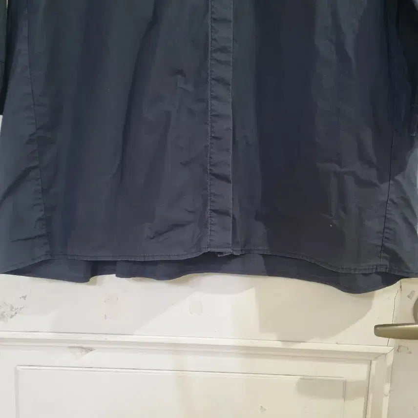 [BUNJANG] Tomboy Navy Cotton Blend Jacket Shirt / 짙은곤색  봄. 톰보이. 면.스판자켓같은. 남방셔츠  깨끗해요  가슴단면