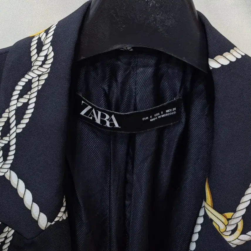 [BUNJANG] Zara Rope Pattern Blazer / 자라 진네이비 로프 패턴 블레이저