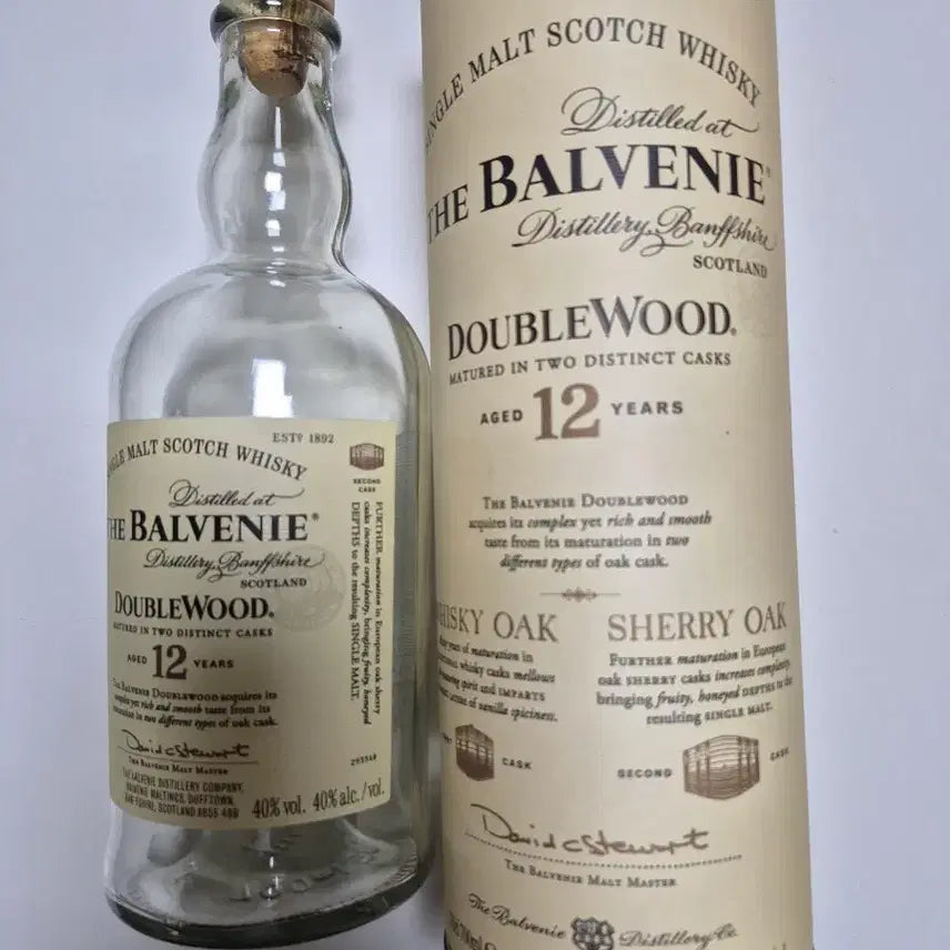 [BUNJANG] Balvenie Doublewood 12 Year Old Empty Bottle and Case / 발베니 더블우드 12년산 공병/케이스