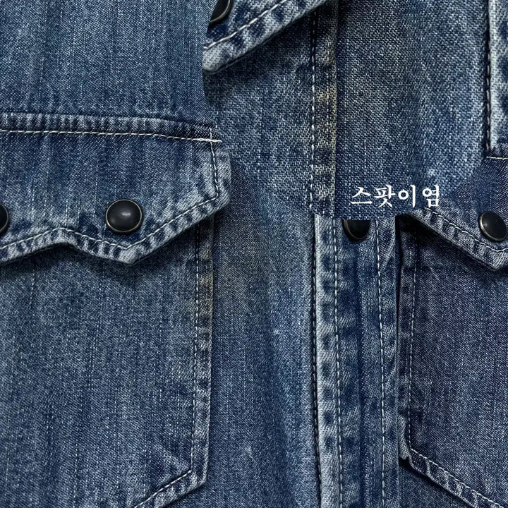 [BUNJANG] 폴로 랄프로렌 콘초 사우스 웨스턴 워시드 데님 셔츠 / 폴로 랄프로렌 콘초 사우스 웨스턴 워시드 데님 셔츠