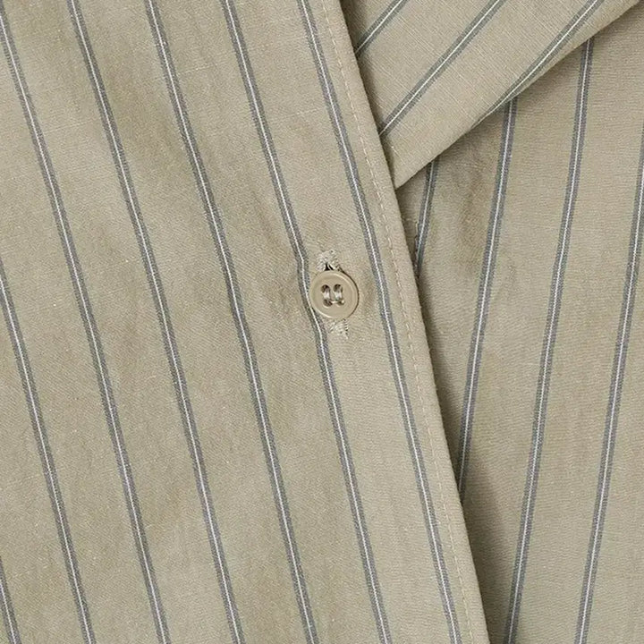 [SOLD OUT] Moia 모이아 셔츠 stripe shirt (vintage khaki)