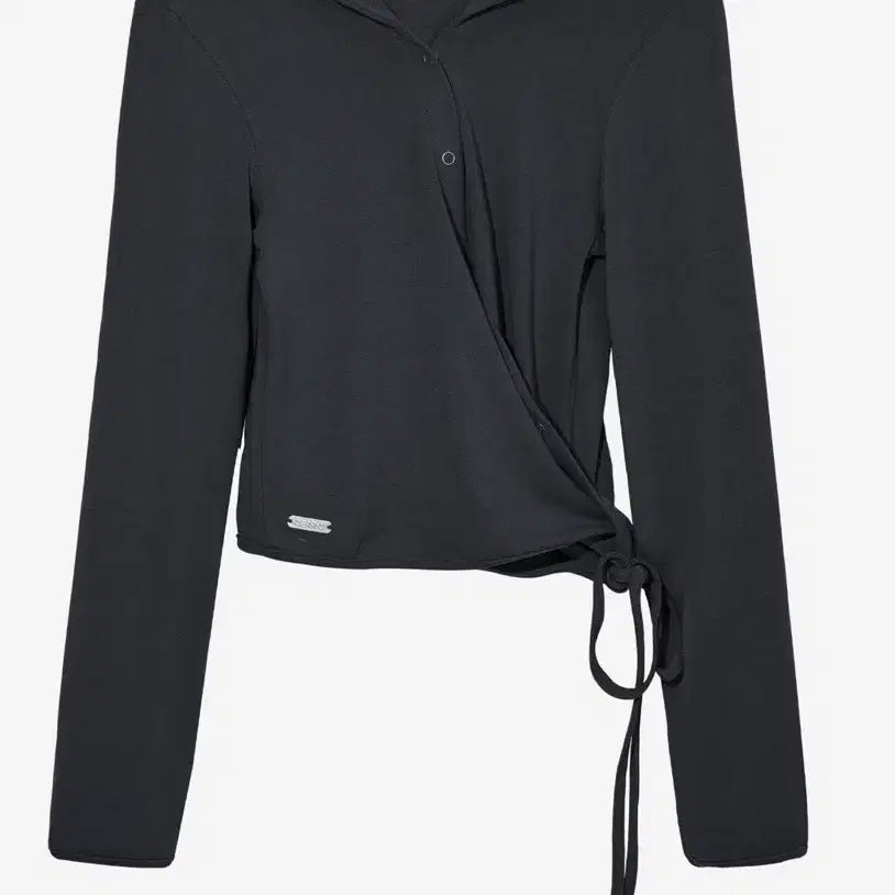 [BUNJANG] Seric Wrap Hood Cardigan Charcoal / 세릭 랩 후드 가디건 WRAP HOOD CARDIGAN CHARCOAL