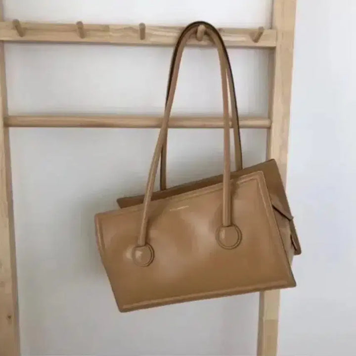 [BUNJANG] Margesherwood Boston Bag Medium Camel Plain / 마지셔우드 보스턴백(사진많음) 미디움 카멜 플레인