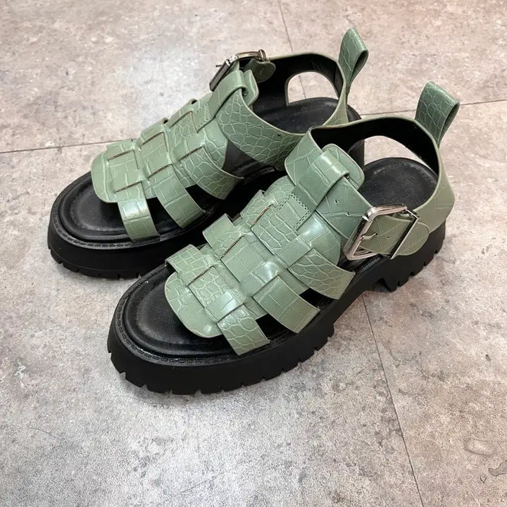 [SOLD OUT] 민트 크로커 샌들 플랫폼 240