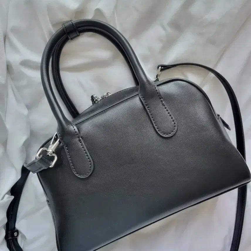 [BUNJANG] 8 Seconds Black Top Handle Bowling Bag Handbag / 에잇세컨즈 검정 탑핸들 가방 블랙 핸드백 볼링백 크로스백 골프백 보스턴백