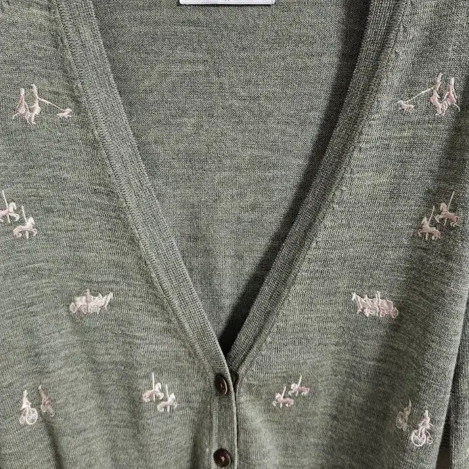 [BUNJANG] Beanpole Embroidered Logo Cardigan / (새상품 수준) 빈폴 BEANPOLE 자수로고 가디건