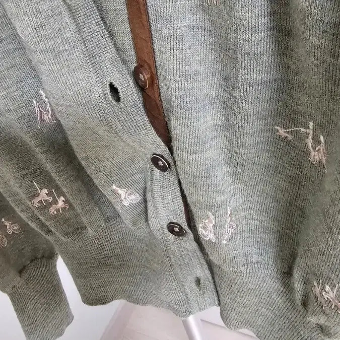 [BUNJANG] Beanpole Embroidered Logo Cardigan / (새상품 수준) 빈폴 BEANPOLE 자수로고 가디건