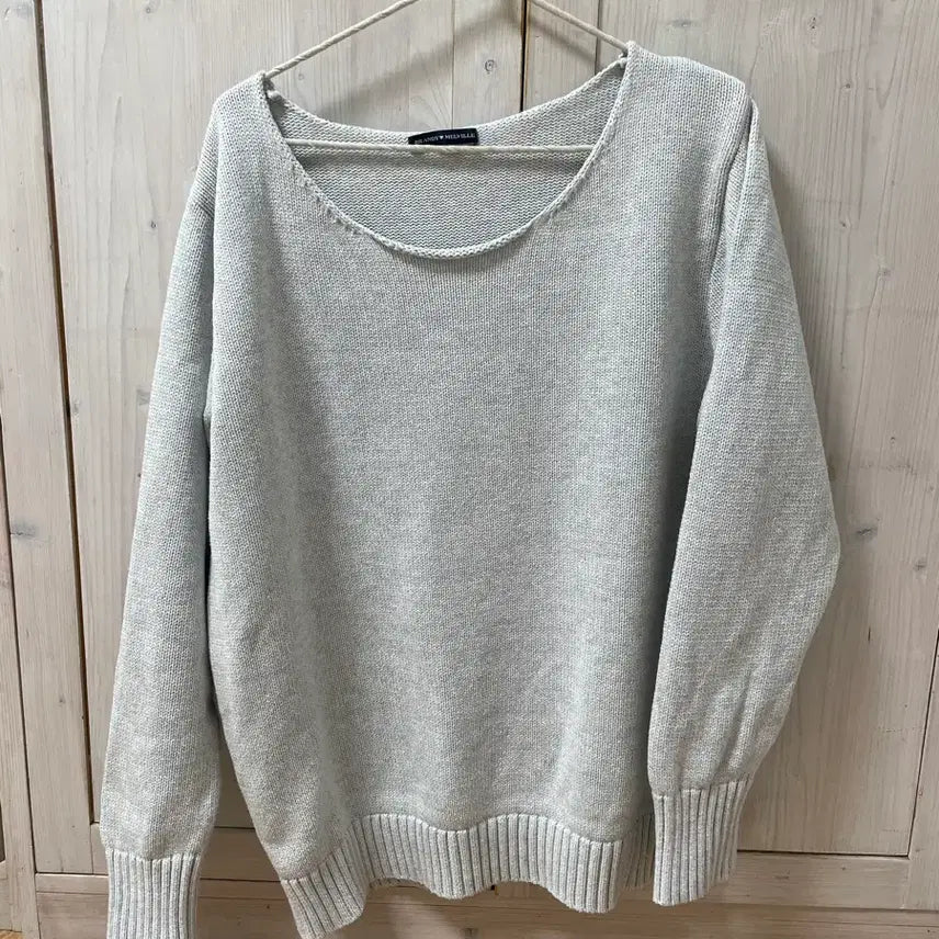 [BUNJANG] Brandy Melville One Shoulder Oversized Sweater / 브랜디멜빌 원숄더 오버핏 스웨터 그레이