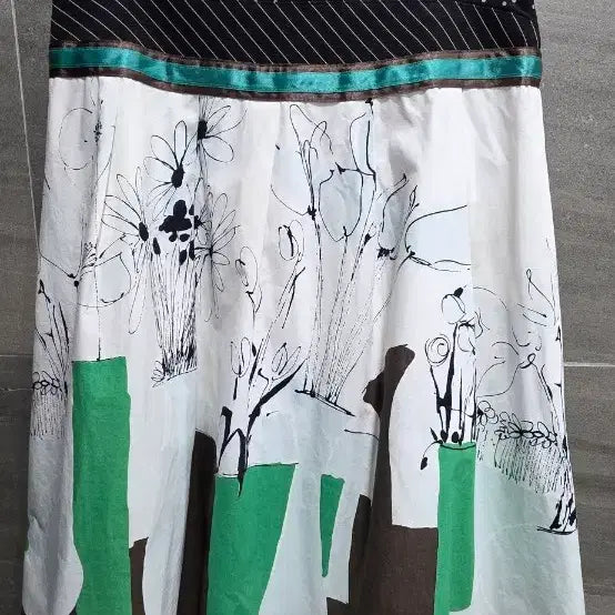 [BUNJANG] MICHAA Printed Ribbon Skirt / MICHAA  미샤 ,  프린트 예쁜  리본 스커트