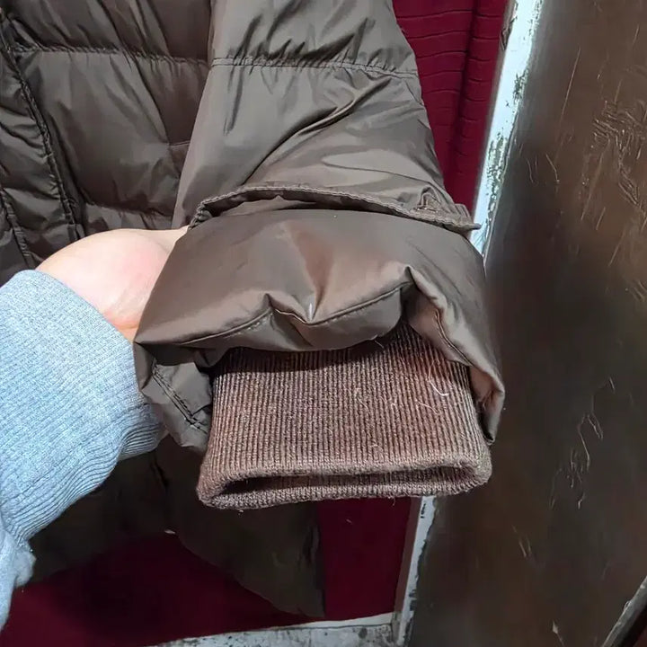 [BUNJANG] Max Mara Brown Long Hooded Padded Coat / 막스마라 브라운 롱 기장 후드 패딩 코트.   명/3