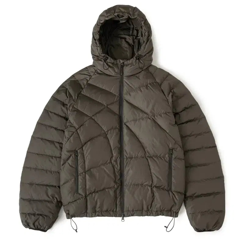 [BUNJANG] Web Goose Down Puffer Jacket Dark Khaki / 해칭룸 패딩 카키