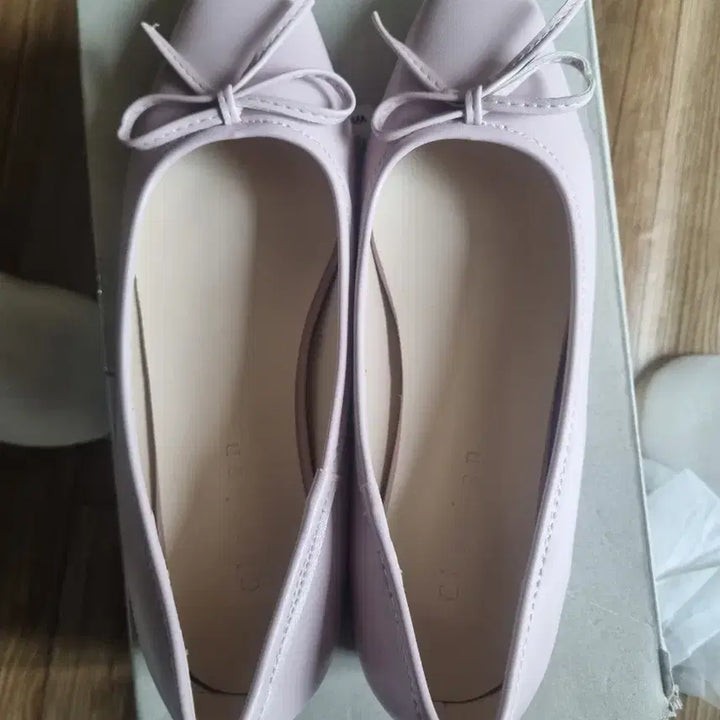 [BUNJANG] Pink Ribbon Flat Shoes / 여성플랫슈즈