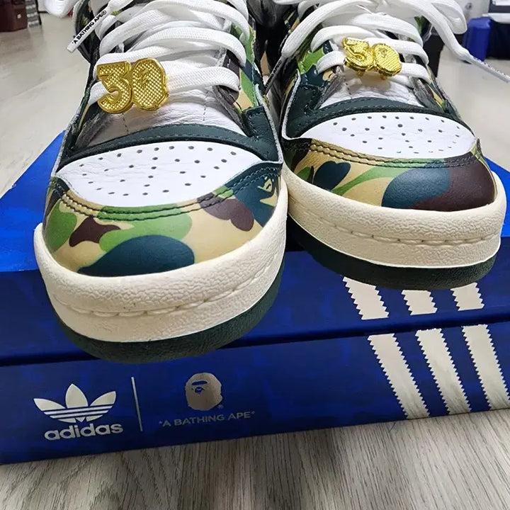 [BUNJANG] Adidas Forum BAPE Camo Sneakers / 아디다스 포럼 BAPE 카모 운동화 220
