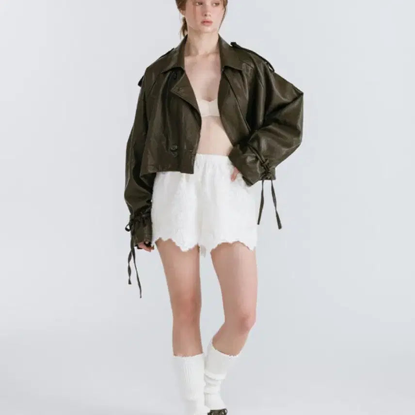 [BUNJANG] Moifair Leather Strap Trench Jacket / 모이페어 레더 스트랩 트렌치 자켓 브라운