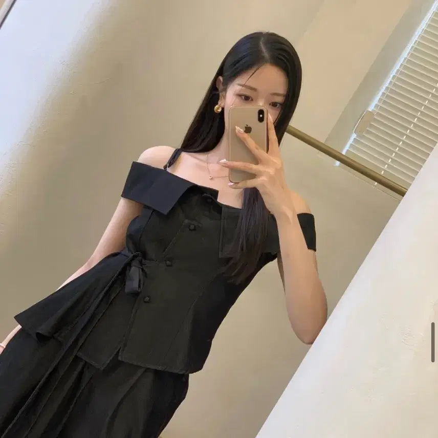 [BUNJANG] Light Me Off-Shoulder Wide Set / 택포) 라이트미 오프숄더 와이드 셋업