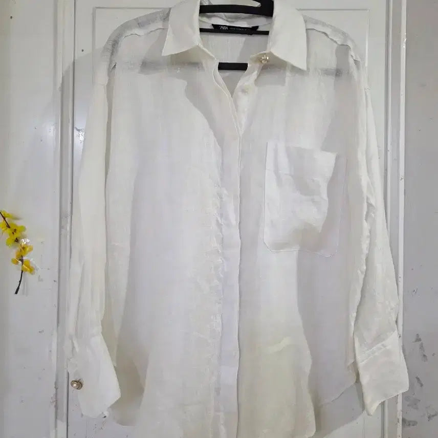 [BUNJANG] ZARA Summer White Shirt / 여름 자라 고급스런  남방셔츠  깨끗해요  가슴단면57