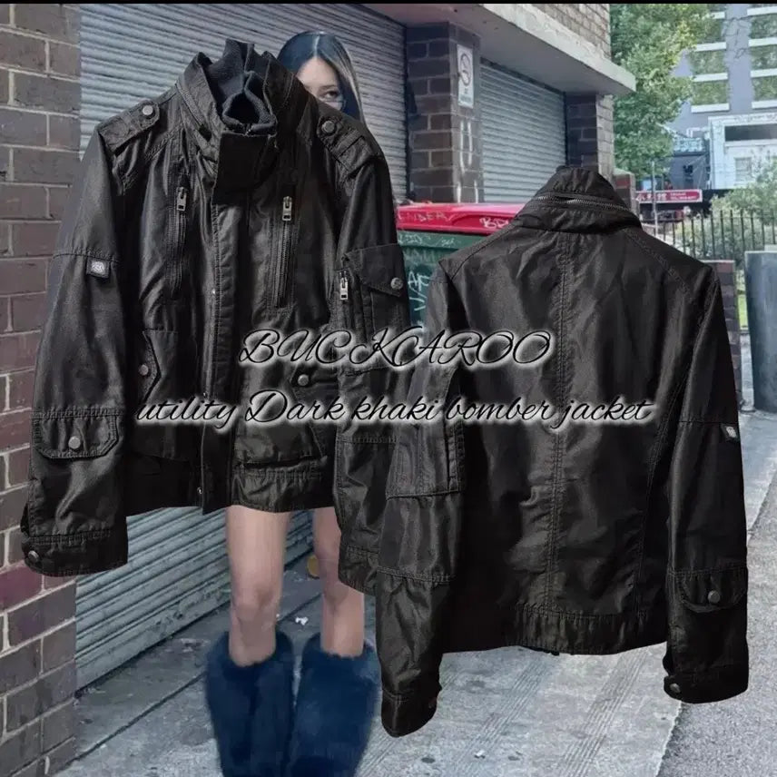 [BUNJANG] BUCKAROO Khaki Bomber Jacket / BUCAKROO 버카루 카키 봄버 자켓