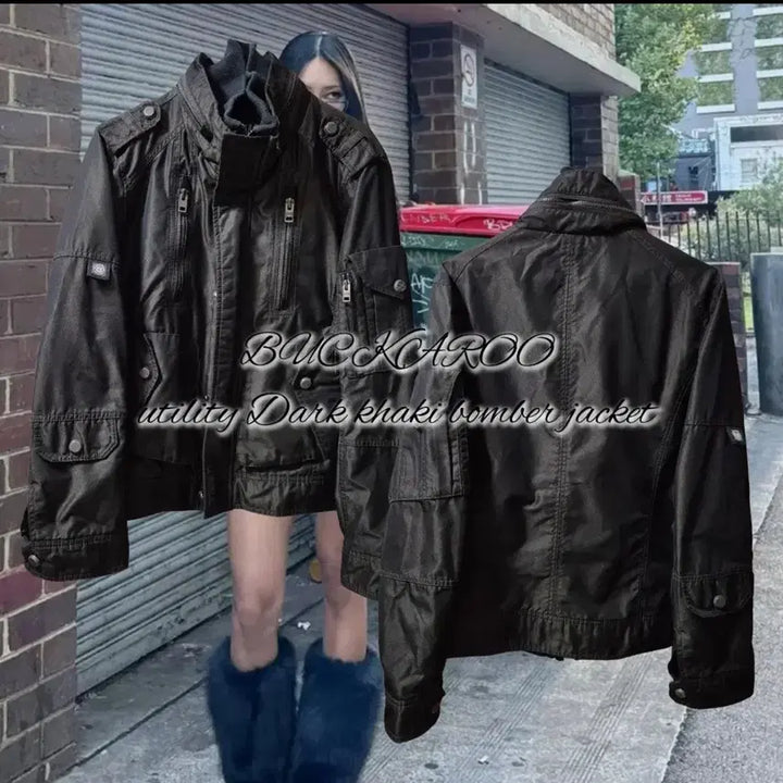 [BUNJANG] BUCKAROO Khaki Bomber Jacket / BUCAKROO 버카루 카키 봄버 자켓