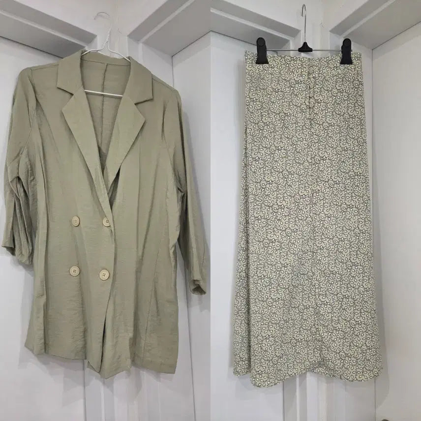 [BUNJANG] Jacket and Long Skirt Set / 세트판매)자켓 롱스커트