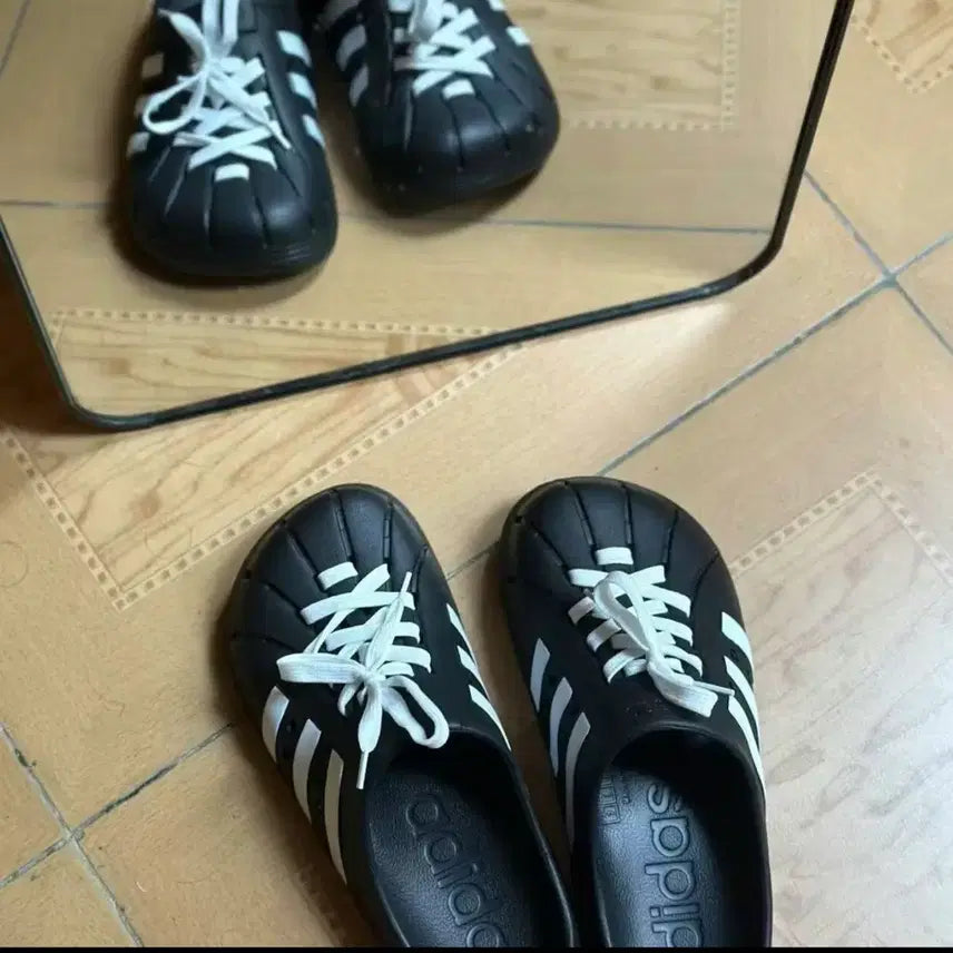 [BUNJANG] Adidas Clogs Black 270mm / 아디다스 클로그 검정270mm (새상품)박스x