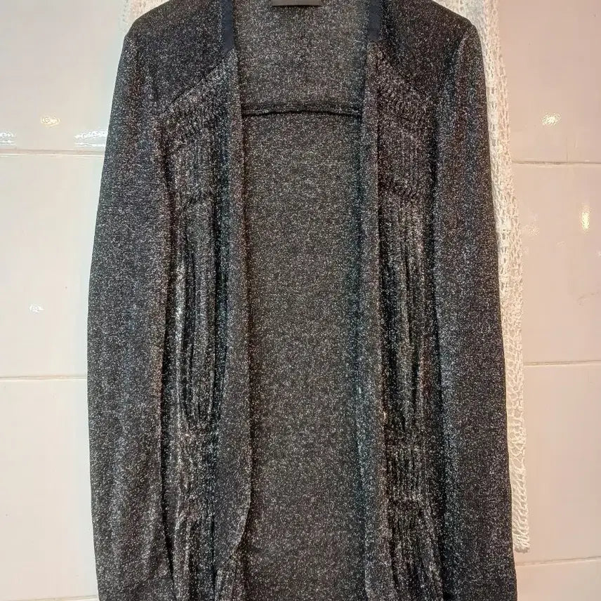 [BUNJANG] MINE Black Pearl Cardigan / MINE 블랙 펄 가디건 90