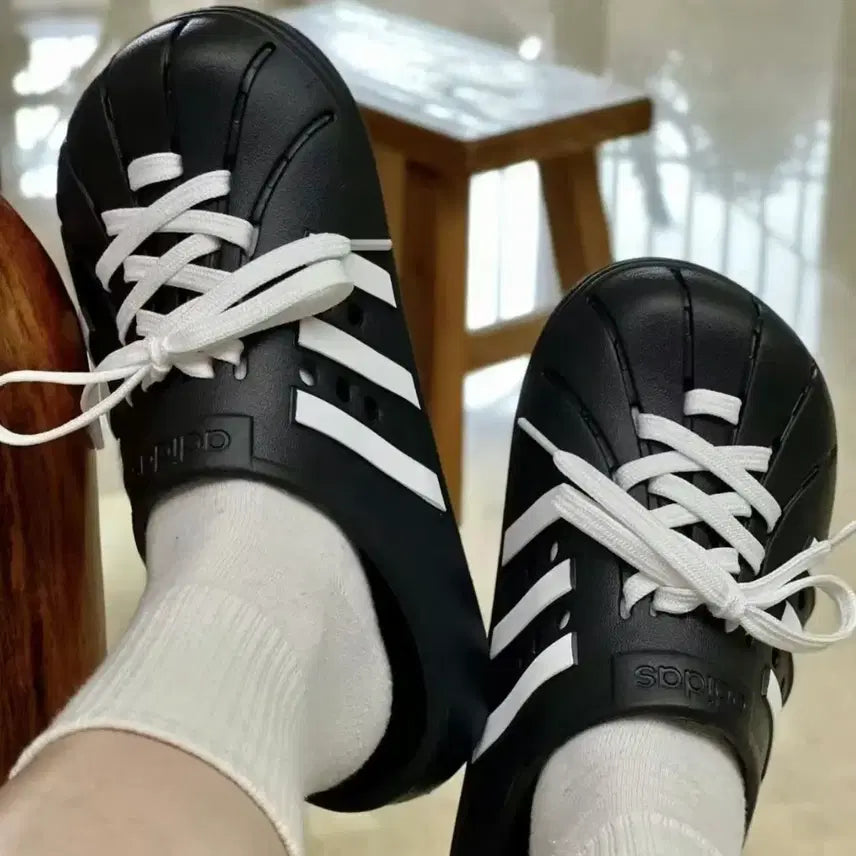[BUNJANG] Adidas Clogs Black 270mm / 아디다스 클로그 검정 270mm (새상품) 박스x