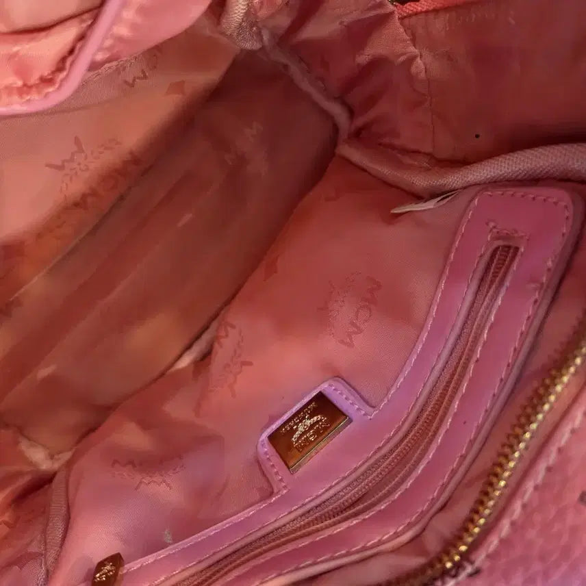 [BUNJANG] MCM Pink Studded Backpack Mini / MCM 핑크 스터드 백팩 미니