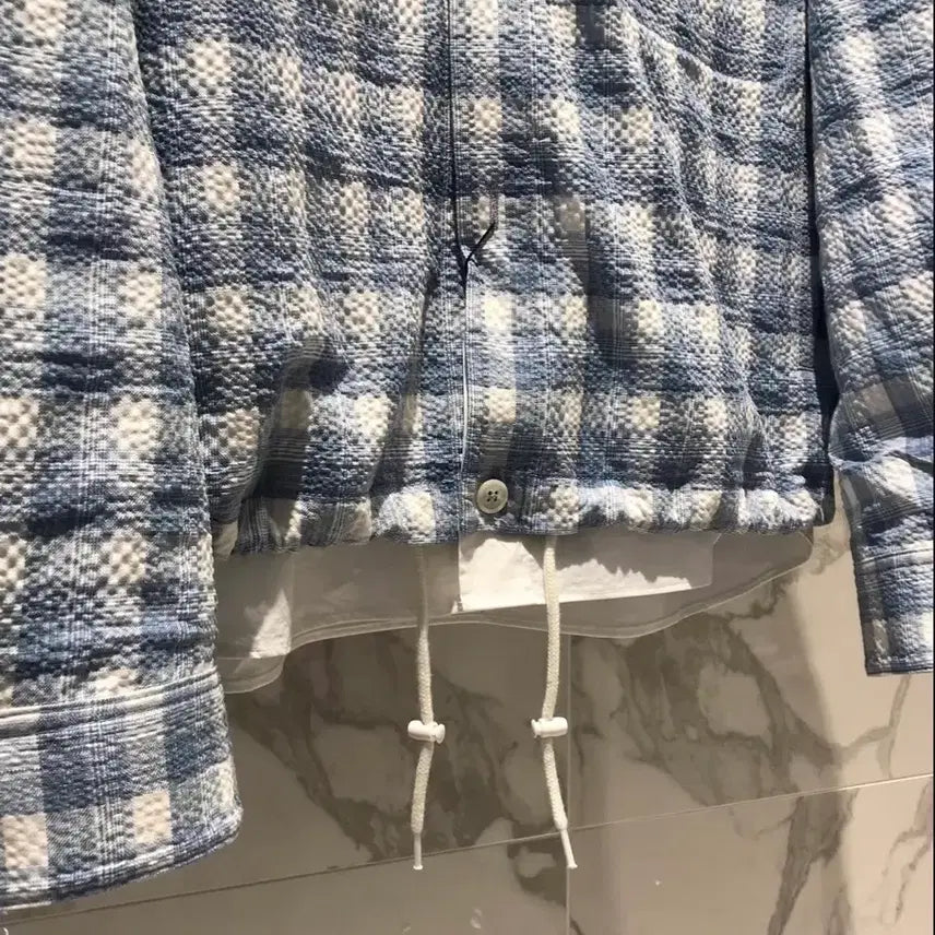 [BUNJANG] Solid Homme Check Layered Shirt / 솔리드 옴므 체크 레이어드 셔츠