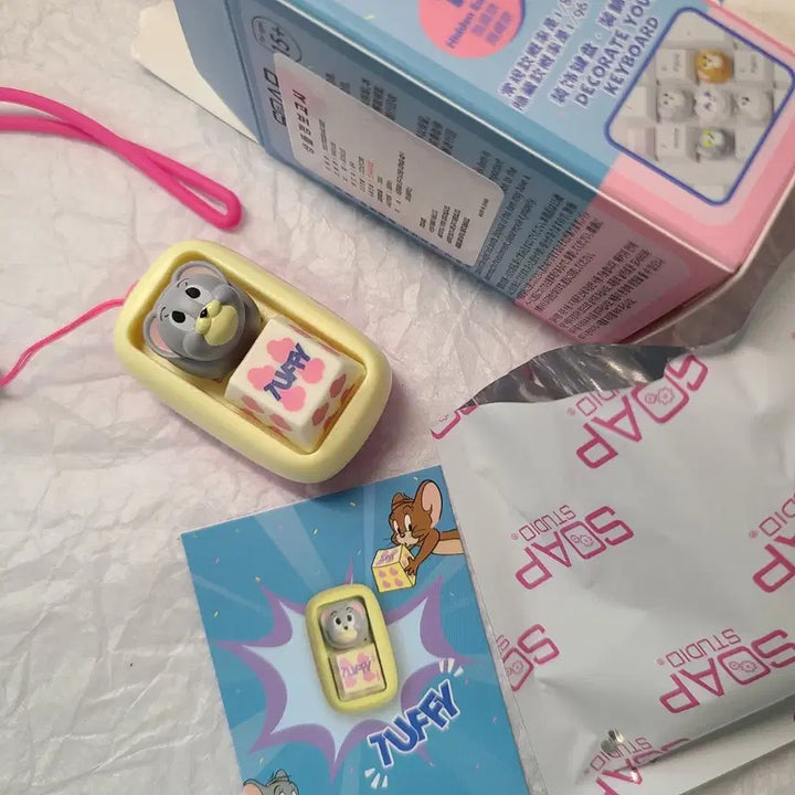 [BUNJANG] Tom and Jerry Tuffy Keycap Keyring / 톰과제리 키캡 터피 키링