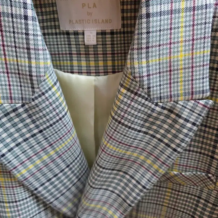 [BUNJANG] Plastic Island Check Double Jacket / 플라스틱아일랜드 체크 더블 자켓