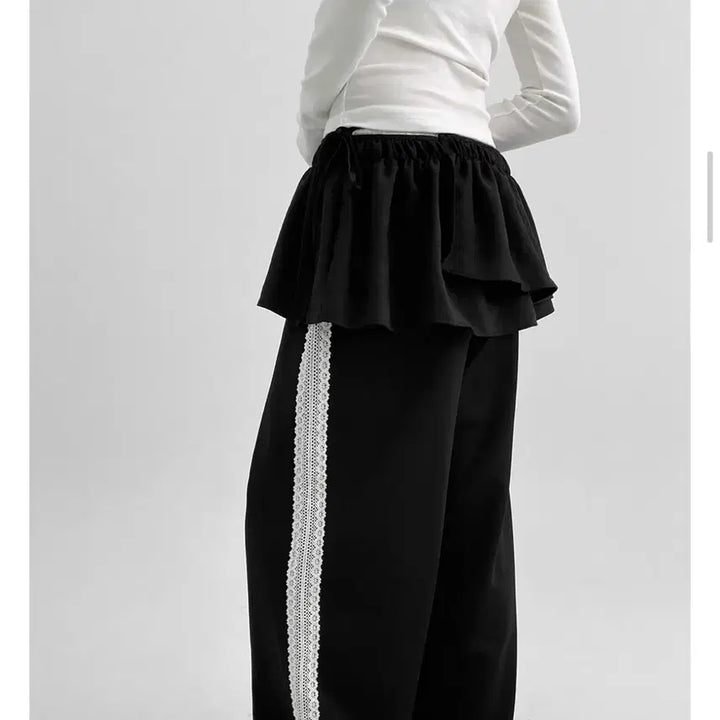 [BUNJANG] Black Up Shirring Layered Wrap Skirt / 블랙업 셔링 레이어드 랩 스커트