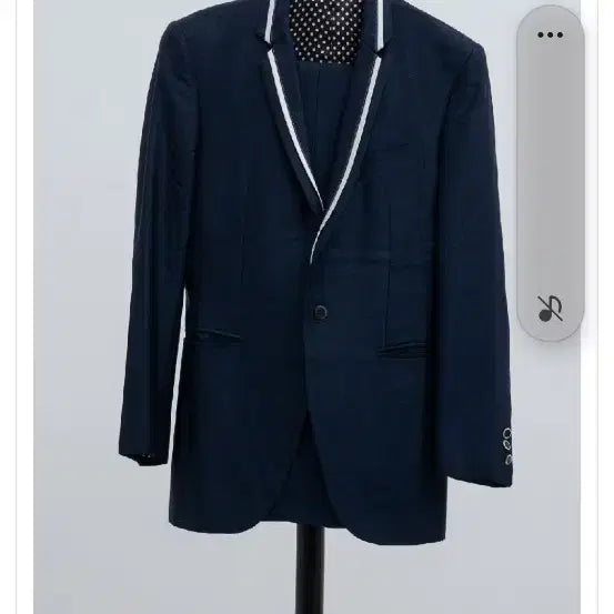 [BUNJANG] Blue and White Tuxedo Suit Set / 블루화이트 띠 턱시도 정장 슈트 1벌