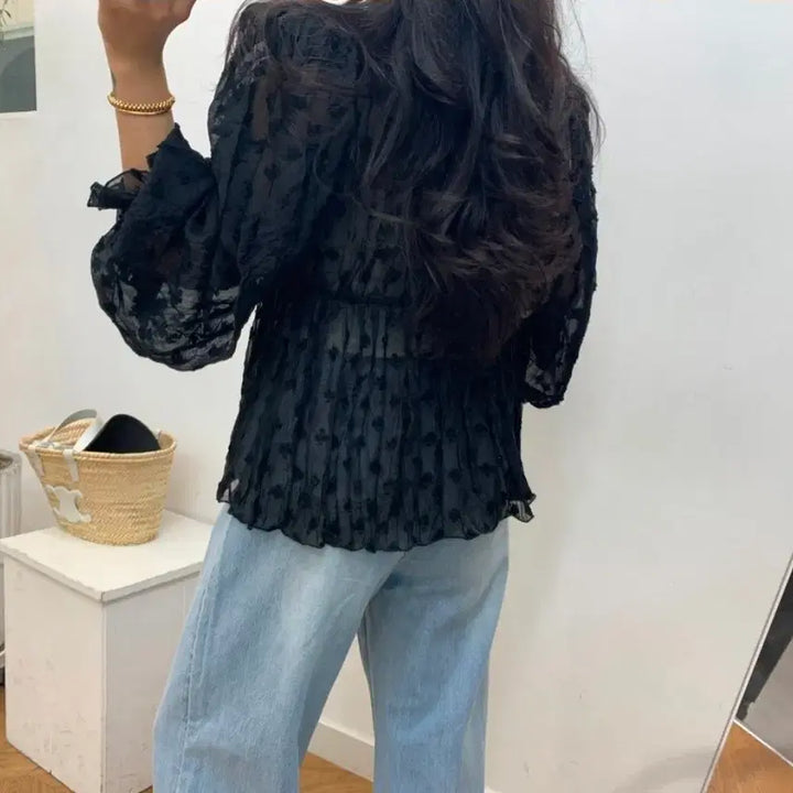 [BUNJANG] Bel 201 Jane Ribbon Blouse / 벨201 제인리본 블라우스