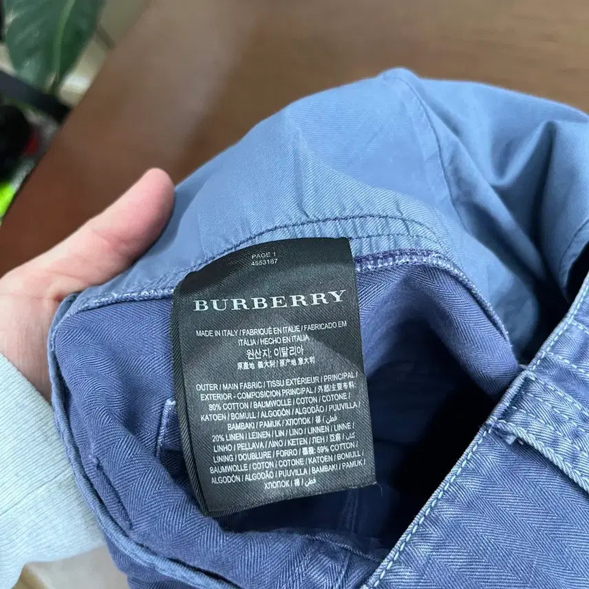 [BUNJANG] Burberry Cotton/Linen Herringbone Pants / 버버리 코튼/린넨 헤링본 팬츠 48
