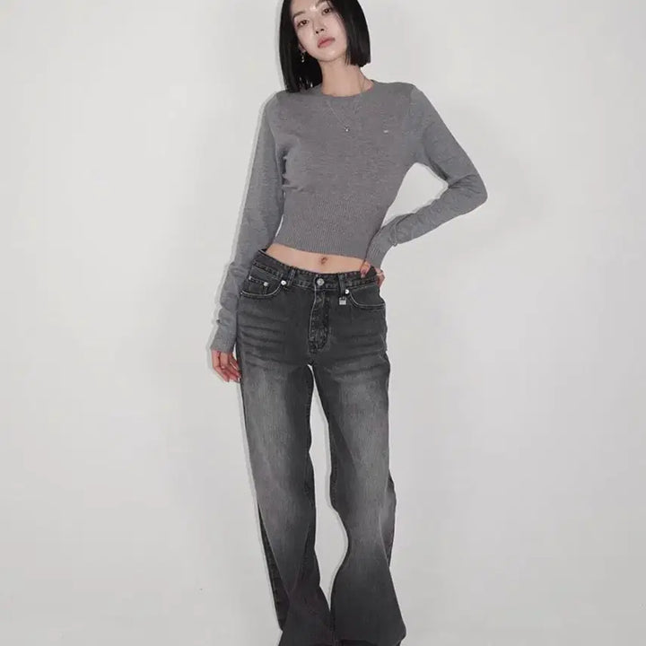 [BUNJANG] Pale Jade Fitted Rayon Knit Top / (새상품) 페일제이드 피티드 레이온 니트 블랙