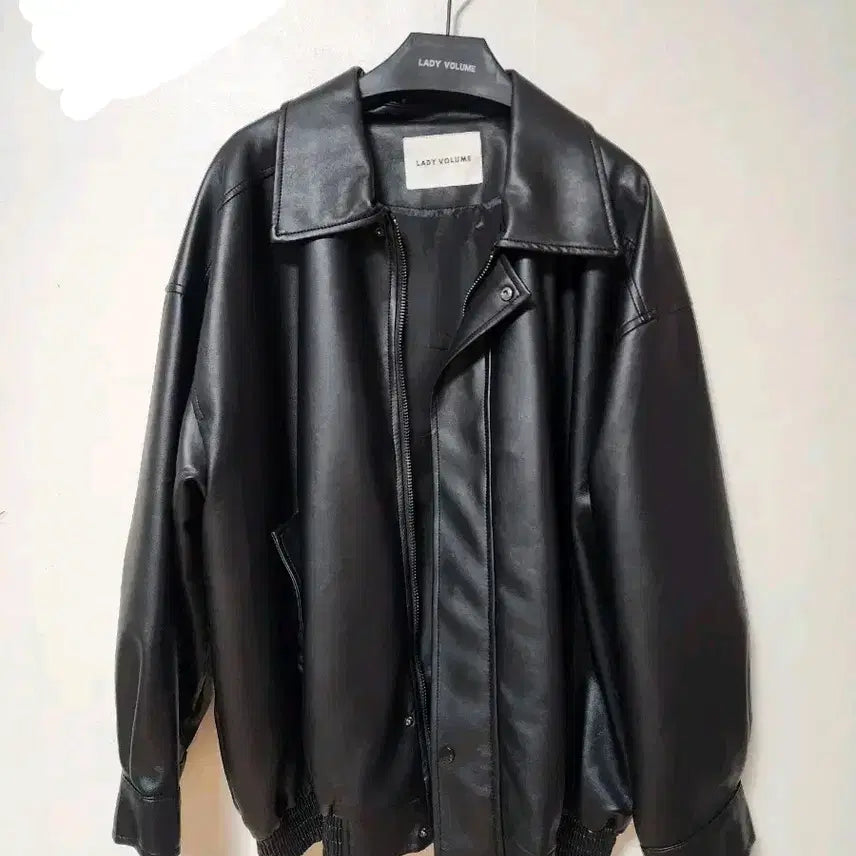 [BUNJANG] Lady Volume Vegan Leather Jacket / 레이디볼륨 비건레더 자켓