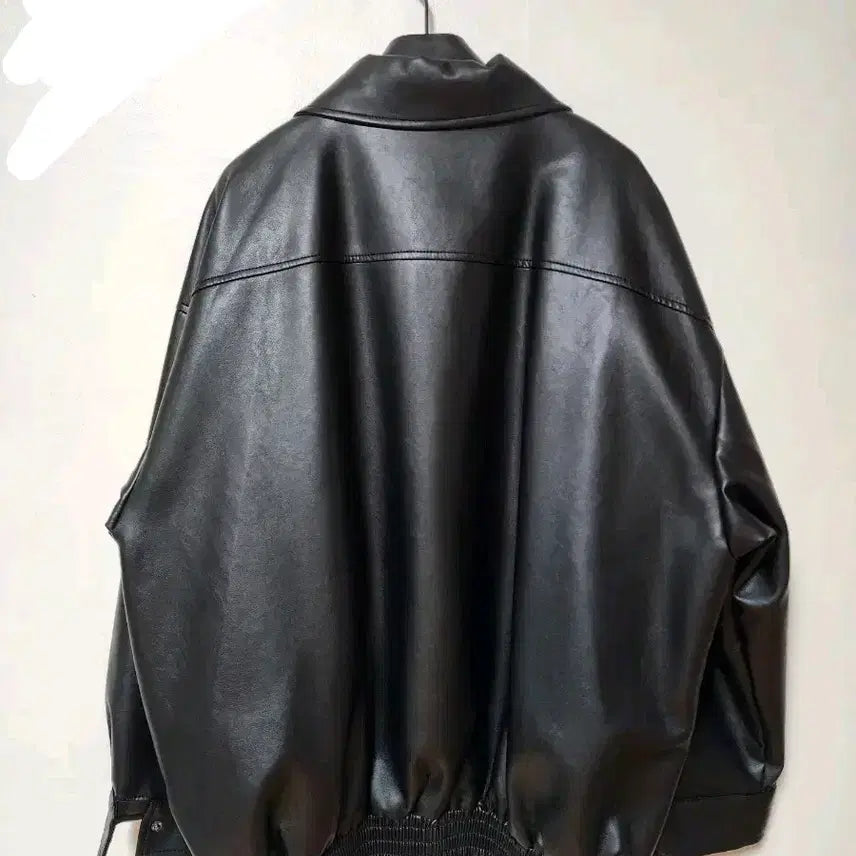 [BUNJANG] Lady Volume Vegan Leather Jacket / 레이디볼륨 비건레더 자켓