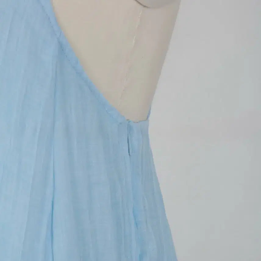 [BUNJANG] Sky Blue Long Cami Dress / 끈나시 롱 원피스 스카이블루 free