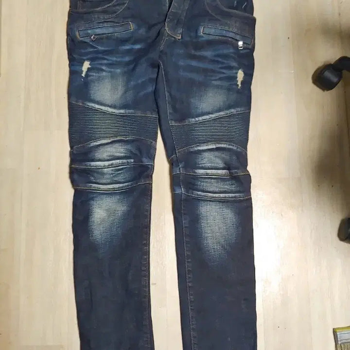 [SOLD OUT] 발망 바이커진 진청 워싱 32 스판