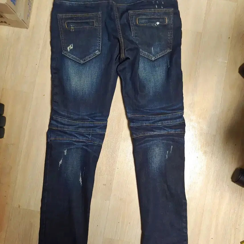 [SOLD OUT] 발망 바이커진 진청 워싱 32 스판