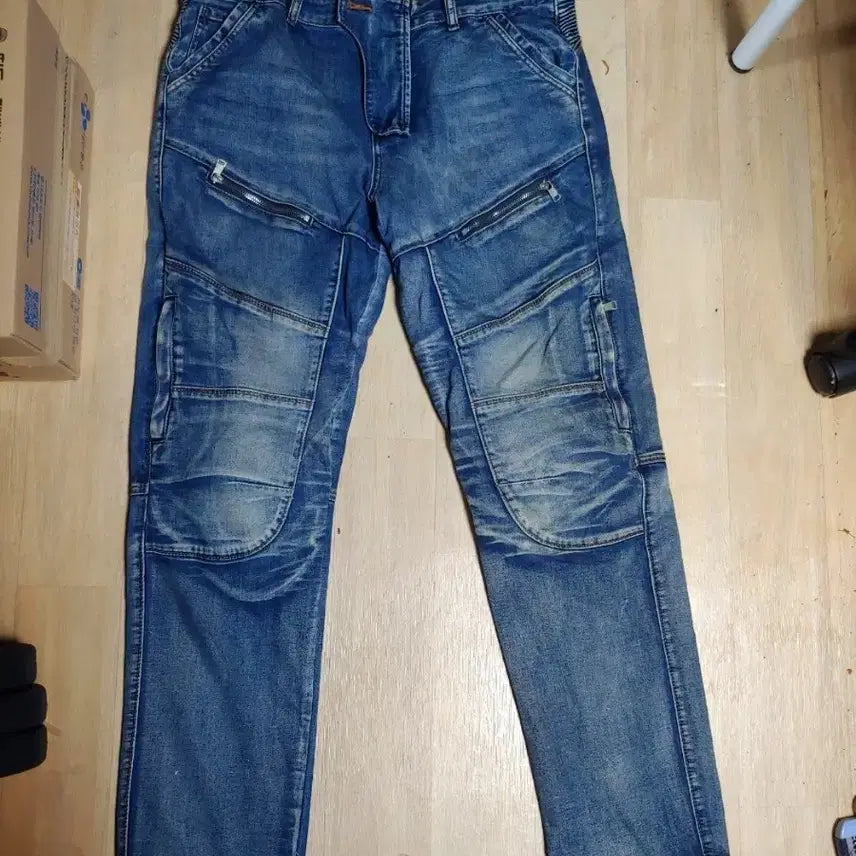 [BUNJANG] Bolero Biker Jeans 34 / 바이커진 중청 34 볼레로 보호구 정품 배달용품