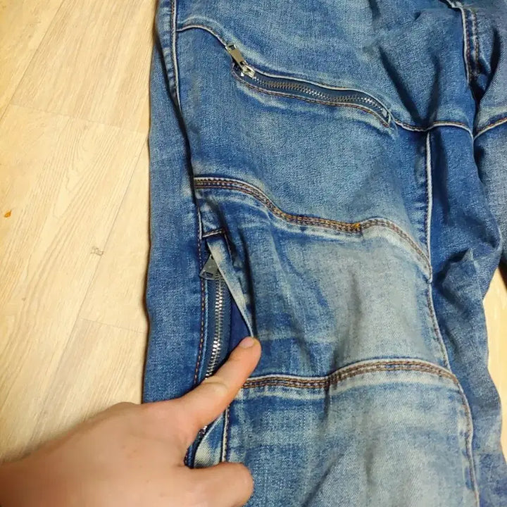 [BUNJANG] Bolero Biker Jeans 34 / 바이커진 중청 34 볼레로 보호구 정품 배달용품