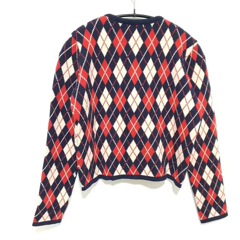 [BUNJANG] 8Seconds Argyle Knit Cardigan / 에잇세컨즈 멀티 자카드 아가일 니트 가디건 S_M2252