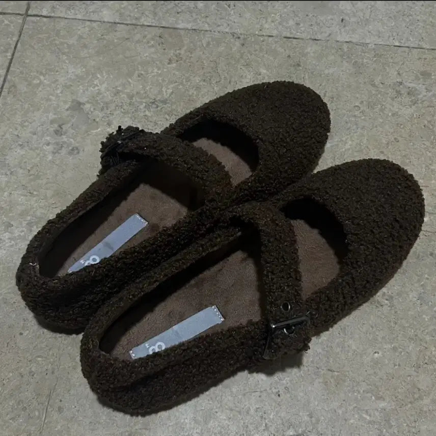 [BUNJANG] 8 Seconds Mary Jane Shoes / 새상품급 에잇세컨즈 뽀글이 메리제인 브라운 235