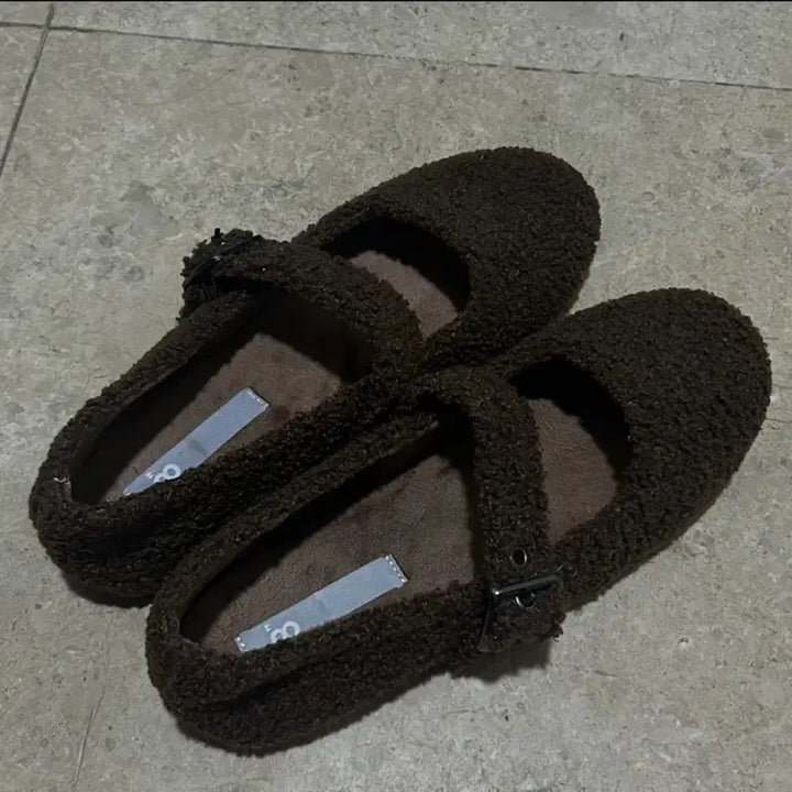 [BUNJANG] 8 Seconds Mary Jane Shoes / 새상품급 에잇세컨즈 뽀글이 메리제인 브라운 235